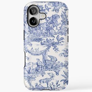 Blue Toile - English - French countryside iPhone 17 Case Tough
