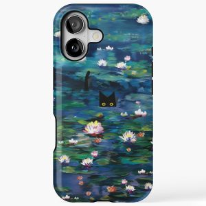 Claude Monet Water Lilies  Monet Waterlily Cat Prints iPhone 17 Case Tough