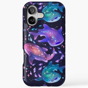 Cosmic Whale Shark iPhone 17 Case Tough