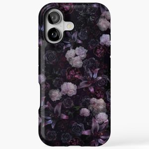 Midsummer Nights Dream #Dark Floral #Midnight #Black #Rose #Night iPhone 17 Case Tough